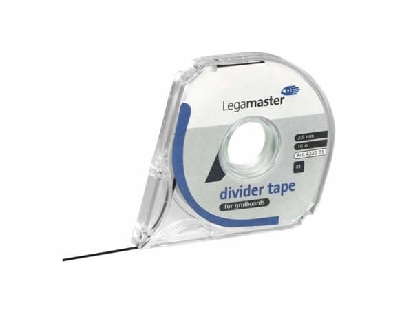 Inddelingstape Legamaster®, 2,5 mm x 16 m, sort