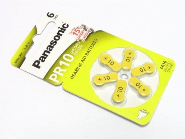 Panasonic - Batteri 6 x PR10 - Sinkluft - sølv