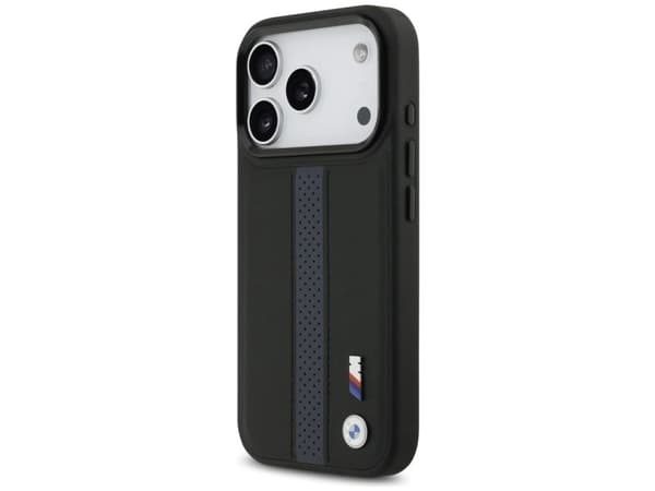 BMW M perforert stripe-logo MagSafe-deksel for iPhone 17 Pro - blå