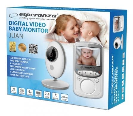 Esperanza EHM003 LCD-babymonitor 2,4" vit