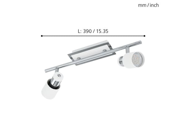 EGLO DAVIDA spotlight i krom och vitt, 2L