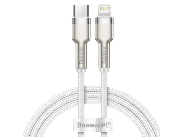Baseus Cafule, 2 m, Lightning, USB C, Uros, Uros, Valkoinen