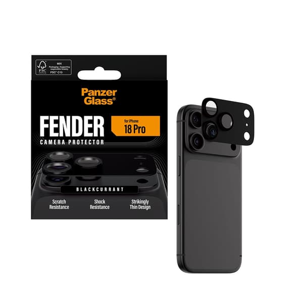 PanzerGlass Fender Camera Lens Protector Blackcurrant iPhone 18 Pro