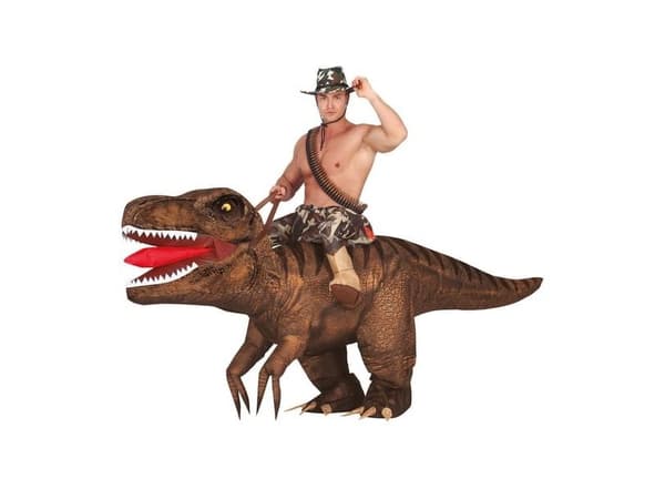 Oppusteligt Ride On T-rex kostume