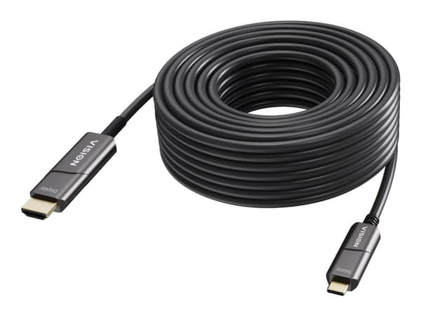 VISION 50m Black USB-C to HDMI 4K Cable