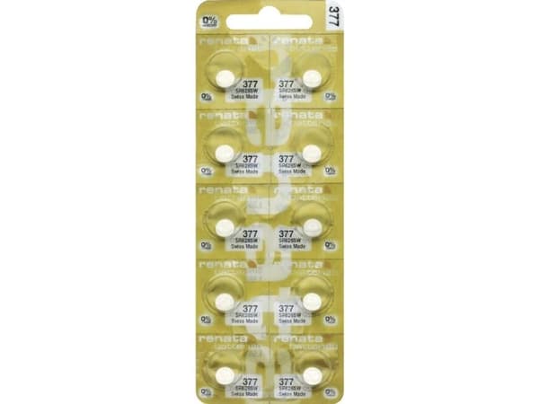 Renata Knapcellebatteri 377 10 stk 28 mAh
