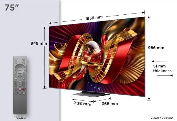 TCL 75C8L - LED-bakgrunnsbelyst LCD TV