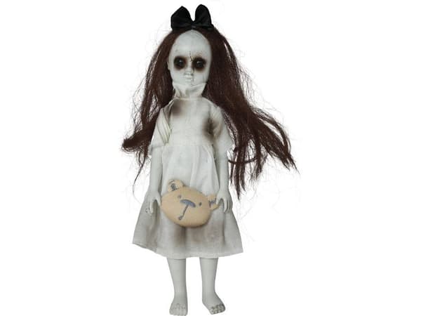 Hængende pige med bamse, 30 cm