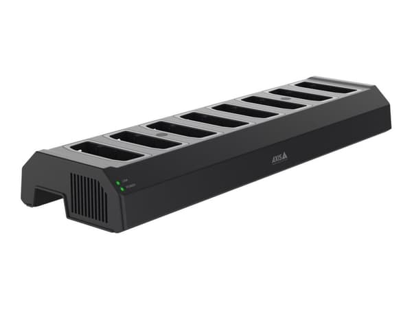 Axis W701 Docking Station 8-bay - Lade- og synkroniseringsstasjon - 80 watt - svart - for AXIS W100