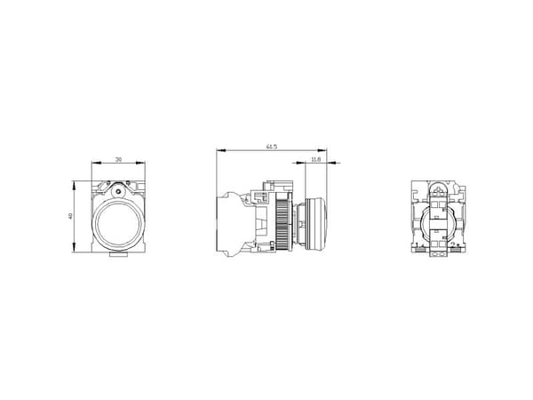 Siemens 3SU1152-6AA30-3AA0 Ljusdetektor 1 st