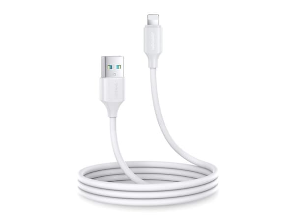 Joyroom USB-A - Lightning 1 m hvit kabel (6956116735098)