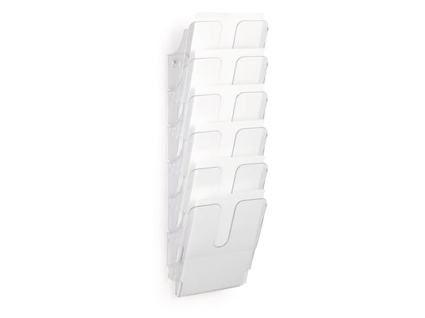 DURABLE FLEXIPLUS - Bokhållare - väggmonterbar - 6 utrymmen - för A4 - transparent