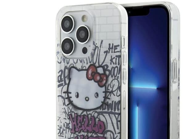 Hello Kitty HKHCP14XHDGPHT iPhone 14 Pro Max 6,7" hvit/hvit hardcase IML Kitty On Bricks Graffiti