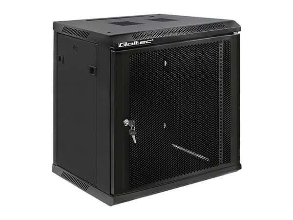 Qoltec - Rack skap - svart - 12U - 19"