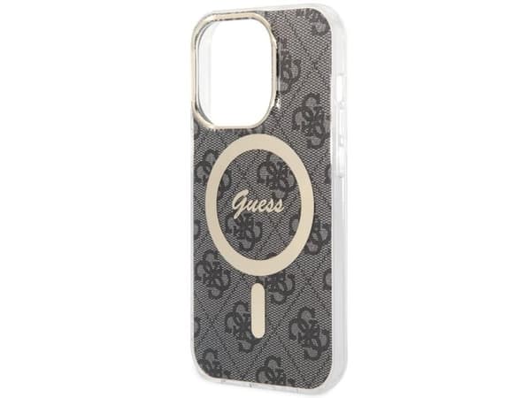 Guess 4G IML MagSafe case for iPhone 14 Pro Black