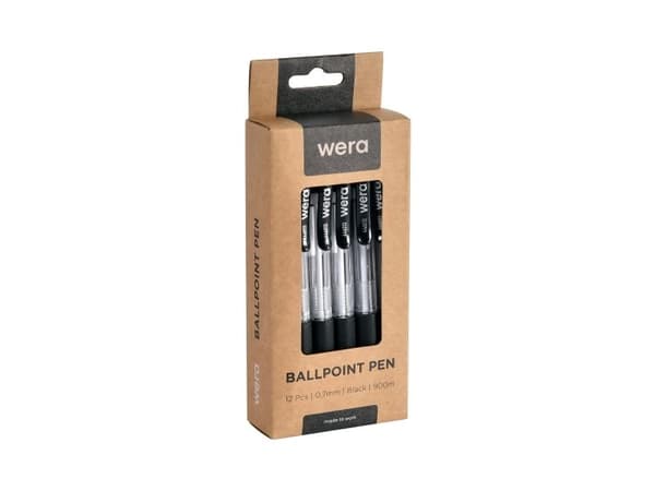 Wera Kuglepen OFFICE 0,7mm Sort - (12 stk.)