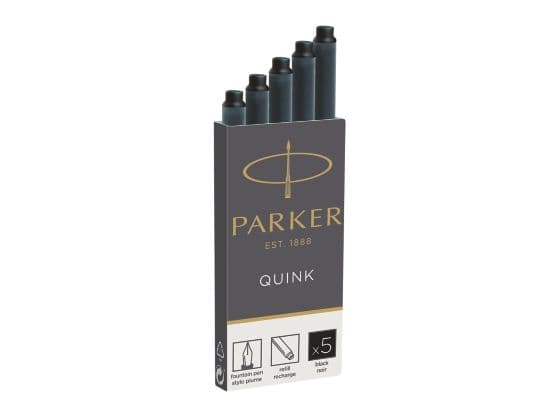 Refill Parker Quink inktpatroner, sort - (5 stk.)