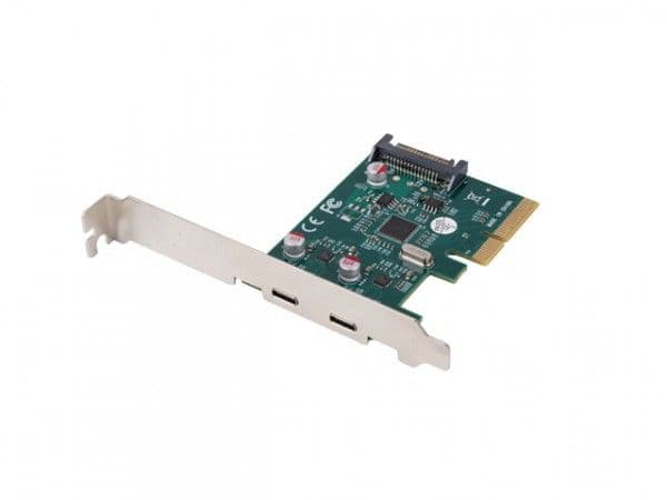 Lanberg - USB-adapter - PCI Express x1 låg profil - USB-C 3.2 Gen 2 x 2