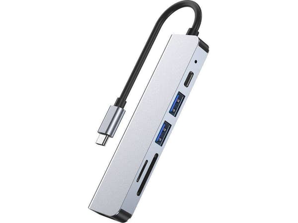 TECH-PROTECT V4-HUB ADAPTER 6IN1 GRAY