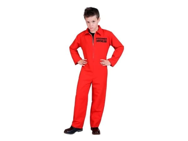 Rød fangedragt kostume