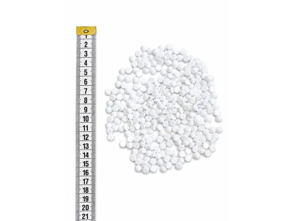 Hvite konfettiperler, 7 mm