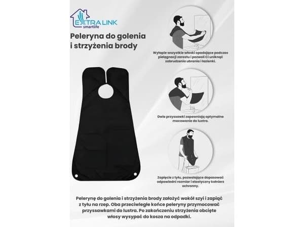 ExtraLink EXTRALINK BEARD SHAVING CAPE BLACK