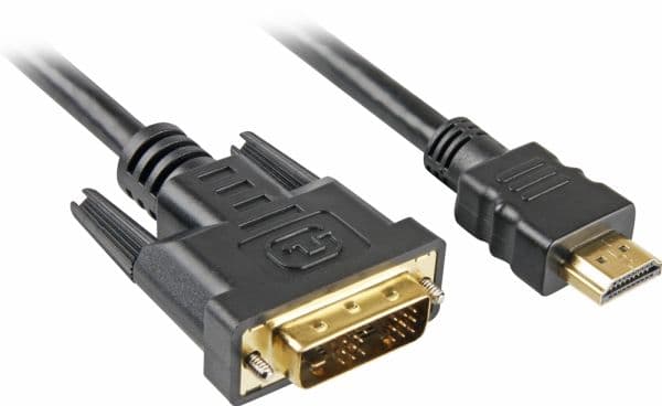 Sharkoon - Adapterkabel - enkeltlenke - HDMI hann til DVI-D hann - 5 m