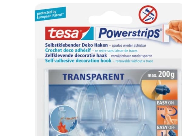 TESA 58900-00013, Läpinäkyvä, 5 kpl
