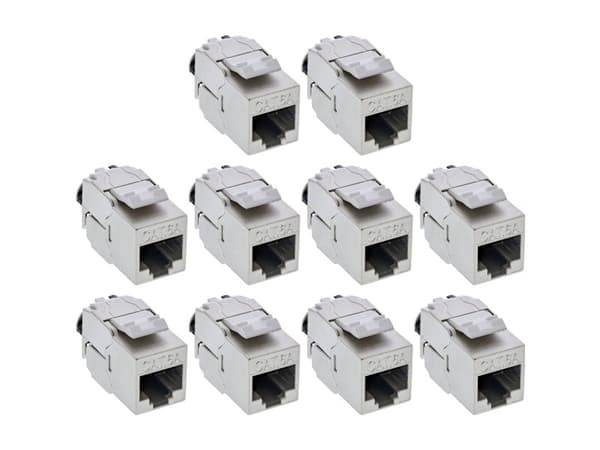 InLine 76202V, Flat, Sølv, RJ-45, LSA, Hunkjønn, 10GBase-T