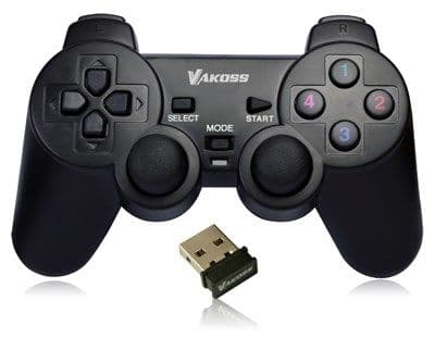 VAKOSS GP-4705BK trådløs gamepad USB Dual Shock-funksjon