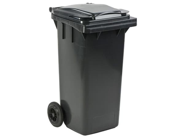 Affaldscontainer, ESE, grå, plast, 120 l, UV-resistent