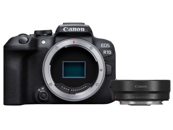 Canon EOS R10 kamerahus + monteringsadapter EF-EOS R