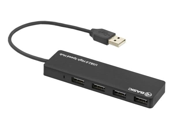 Tellur Basic USB Hub, 4 porttia, USB 2.0 musta