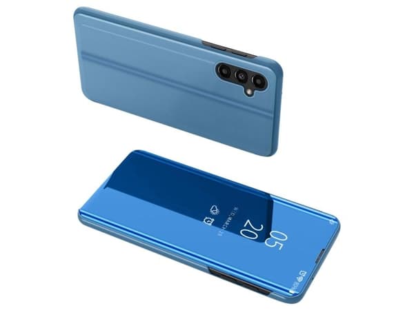 Clear View Case-deksel til Samsung Galaxy A14 deksel med klaff blå