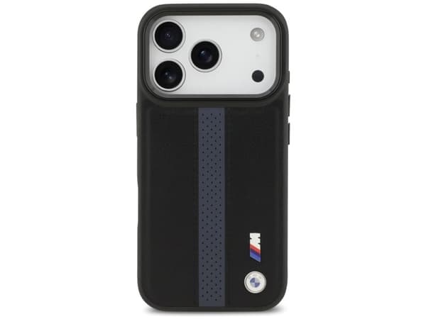 BMW M perforert stripe-logo MagSafe-deksel for iPhone 17 Pro - blå