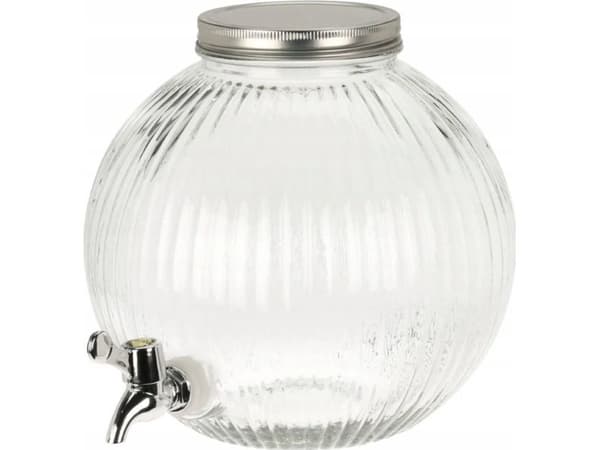 Utmerket Houseware Rund vanndispenser, glass, 5500 ml