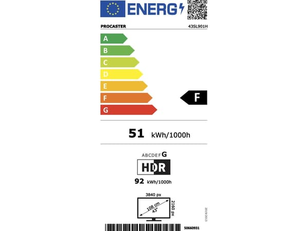 ProCaster 43SL901H 43" 4K Android LED-TV