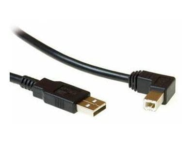 ACT USB 2.0 -liitäntäkaapeli USB a uros - USB B uros (kulmikas)