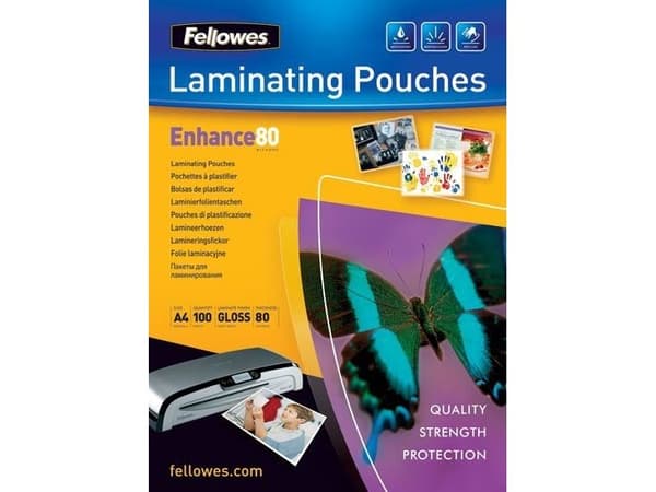 Laminatfickor Fellowes ImageLast A3, 80 µm, glansiga, förpackning med 100 st