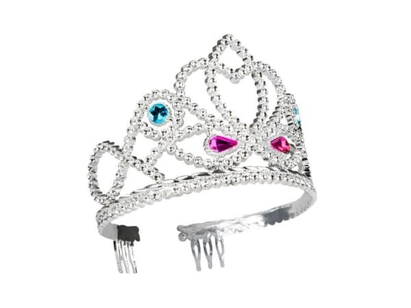 Silverfärgat prinsessdiadem