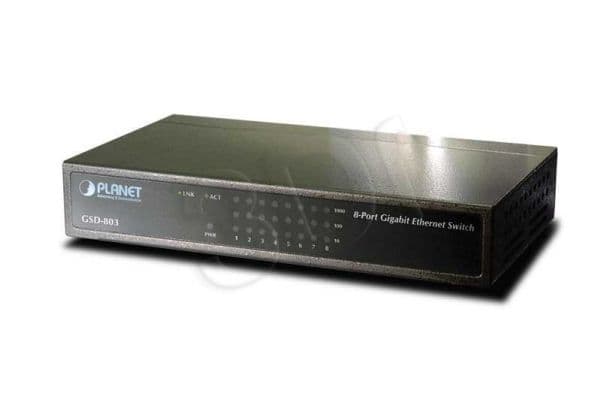 PLANET GSD-803 - Switch - 8 x 10/100/1000 - stasjonær