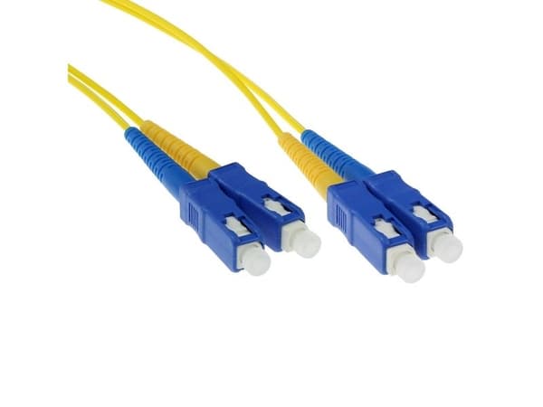 ACT fiber patchkabel 5 meter LSZH singlemode 9/125 OS2 duplex med SC-kontakter
