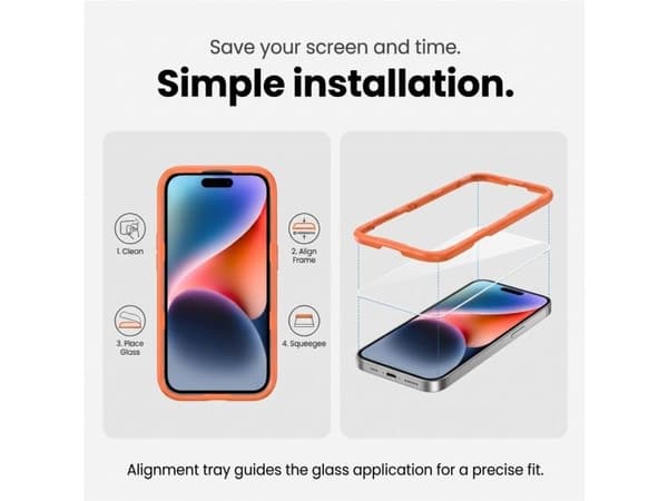 Tech-Protect SZKLO HARTOWANE TECH-PROTECT EASY SET+ 3-PACK IPHONE 18 PRO CLEAR