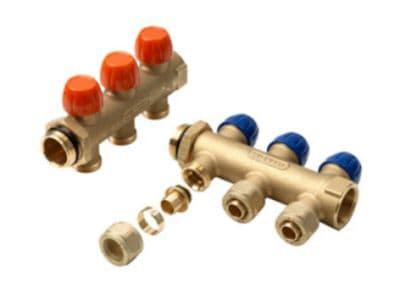Wavin Tigris Fordelerrørssæt 1" 3vejs Inkl. 20x2,0 mm Pex koblingssæt
