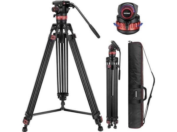 Neewer TP75 - Tripod - 189 cm, with fluid head - gulvmodell