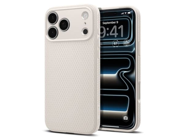 Spigen iPhone 2026 Pro/ 17 Pro Liquid Air Natural Titanium, Mobilskal, Apple