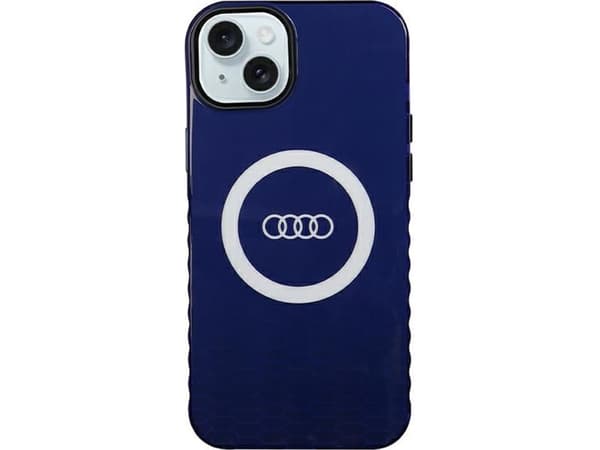 Audi IML Big Logo MagSafe-deksel for iPhone 15 Plus / 14 Plus blå