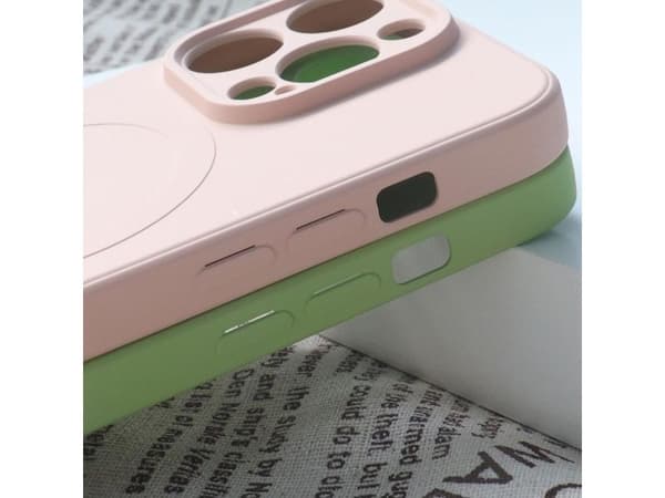 MagSafe-kompatibelt silikonfodral för iPhone 15 Pro Max - grå
