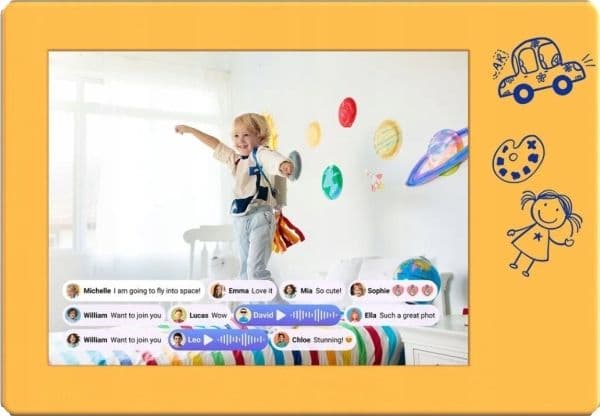 Fotoramme Inline DIGITAL BILDERAMME DOODLE 9/Hvit FF0901SA-WE01 MYFIRST
