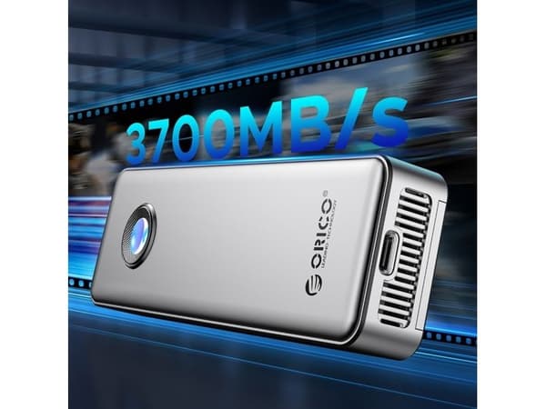 Orico M.2 NVMe USB-C 3.2 diskhylster 20Gbps - sølv